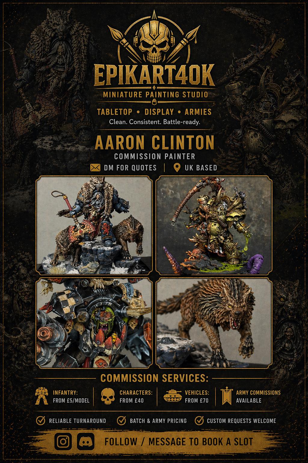 Painted miniature character with beast companion by EPIKART40K